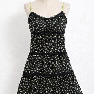 La SENZA Black Floral Mini Dress